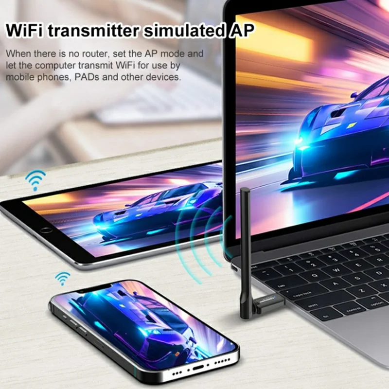 COMFAST CF-WU818N v2 For Desktop Laptop 150Mbps Wireless Network Adapter Single Antenna USB WiFi Dongle