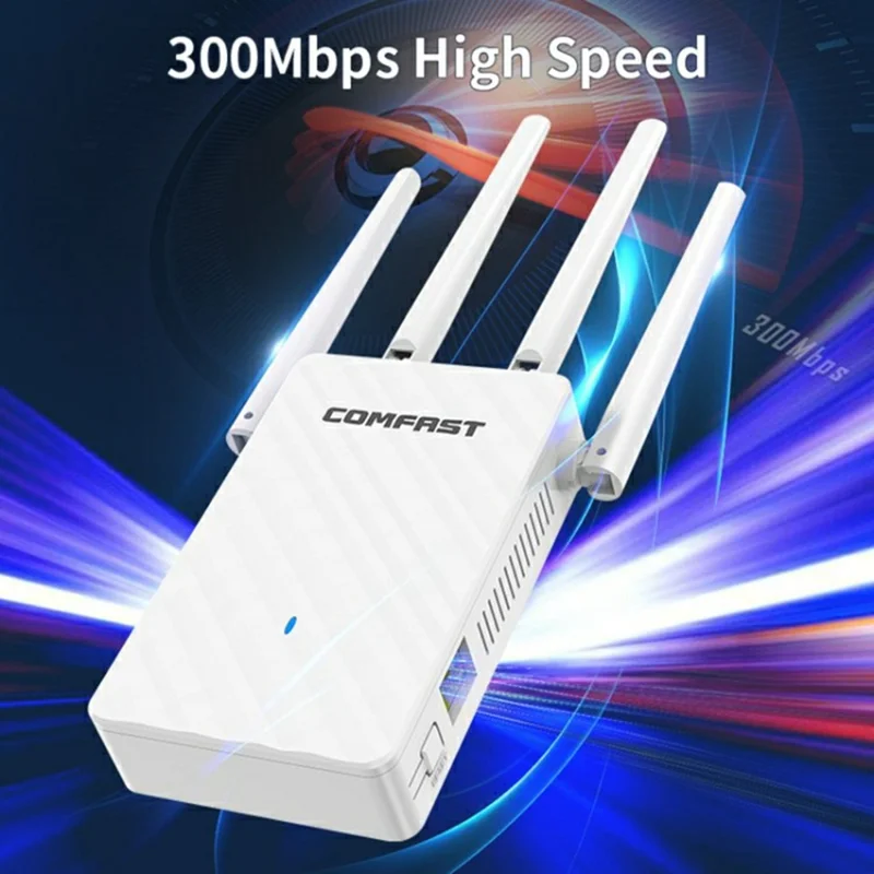 COMFAST CF-WR306S 300Mbps Wireless Signal Amplifier WiFi Router with 4 High Gain Antennas