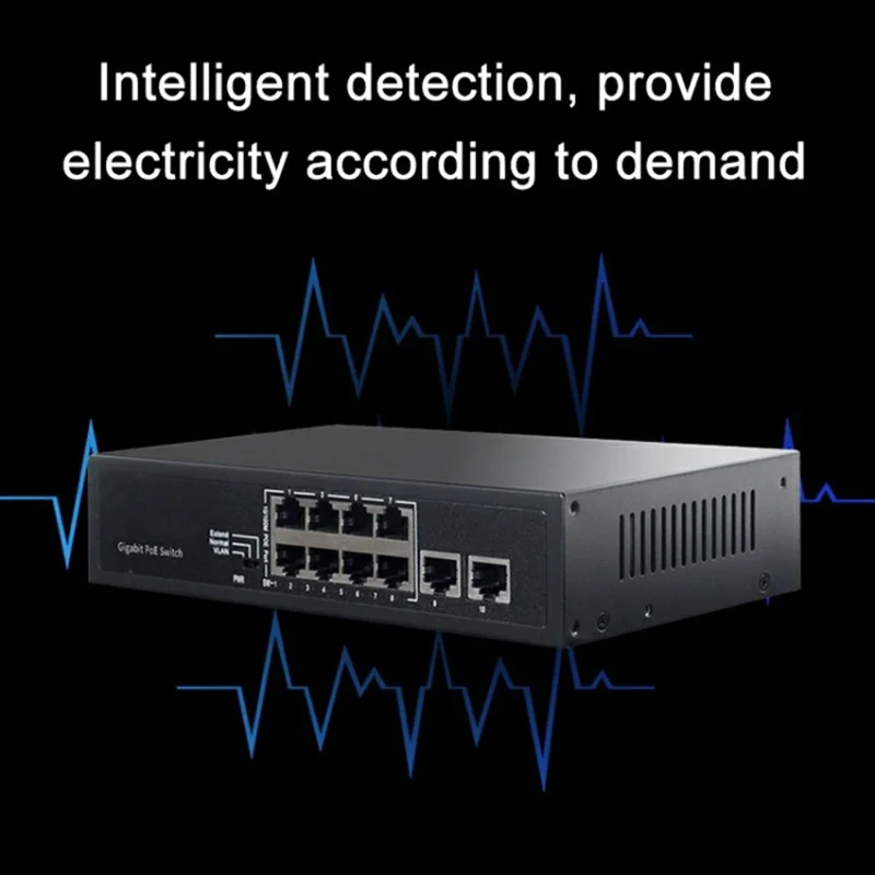 COMFAST CF-SG181P 10 Ports Gigabit Ethernet POE Switch 20Gbps Backplane Bandwidth Network Splitter