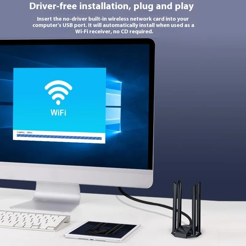 COMFAST CF-WU785AC 1300Mbps Dual Band WiFi Router USB Network Adapter with 4 Antennas