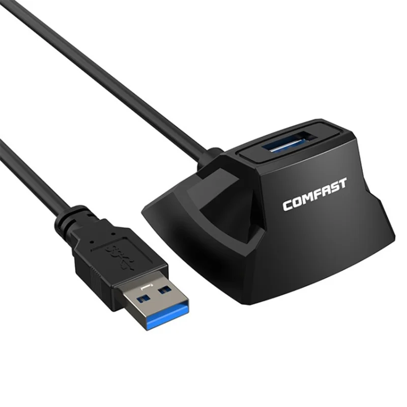 COMFAST CF-U318 1.2m High Speed USB 3.0 Extension Cable with Desktop Base for Network Card / U Disk / Mouse