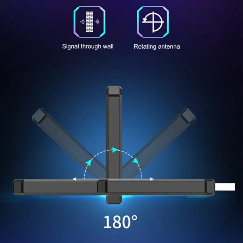 COMFAST CF-972AX 2.4G / 5G Dual Band WiFi6 Driver Free USB WiFi Dongle Wireless Network Card