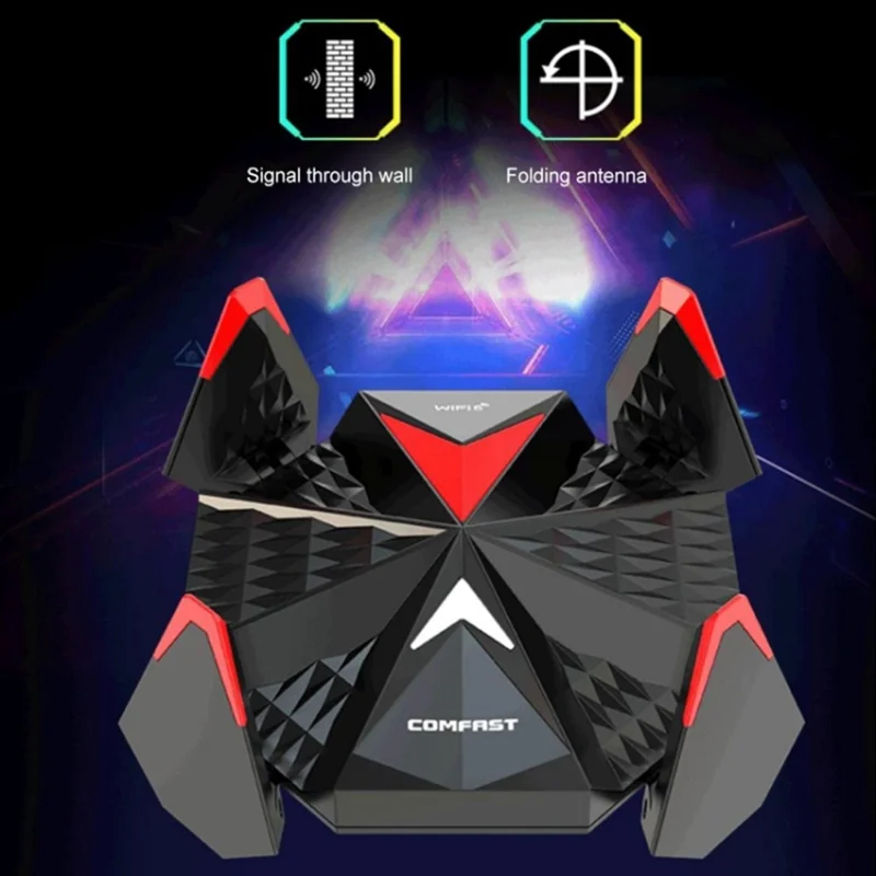 COMFAST CF-977AX 5400Mbps Tri-Band Wireless Network Card WiFi6 Type C Adapter with 4 External Antennas