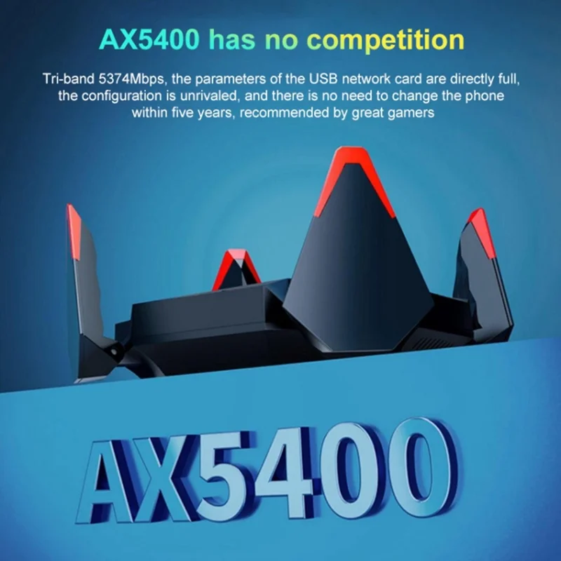 COMFAST CF-977AX 5400Mbps Tri-Band Wireless Network Card WiFi6 Type C Adapter with 4 External Antennas
