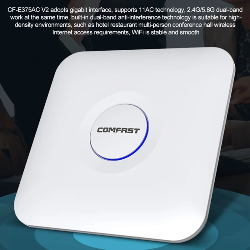 COMFAST CF-E375AC v2 1300Mbps Wireless Indoor Ceiling AP 2.4G / 5.8GHz Dual Band WiFi Router