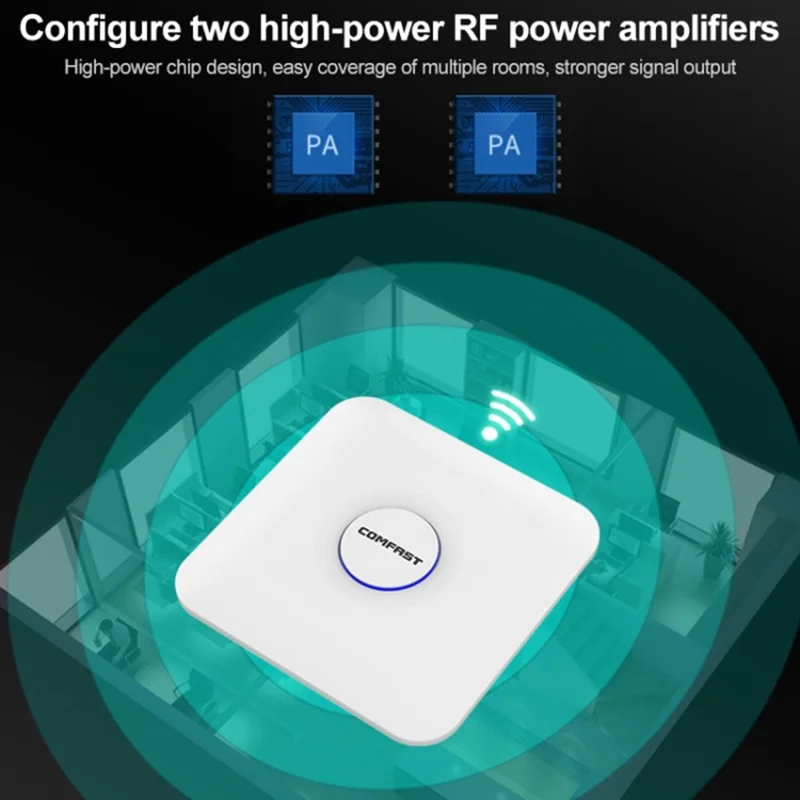 COMFAST CF-E375AC v2 1300Mbps Wireless Indoor Ceiling AP 2.4G / 5.8GHz Dual Band WiFi Router