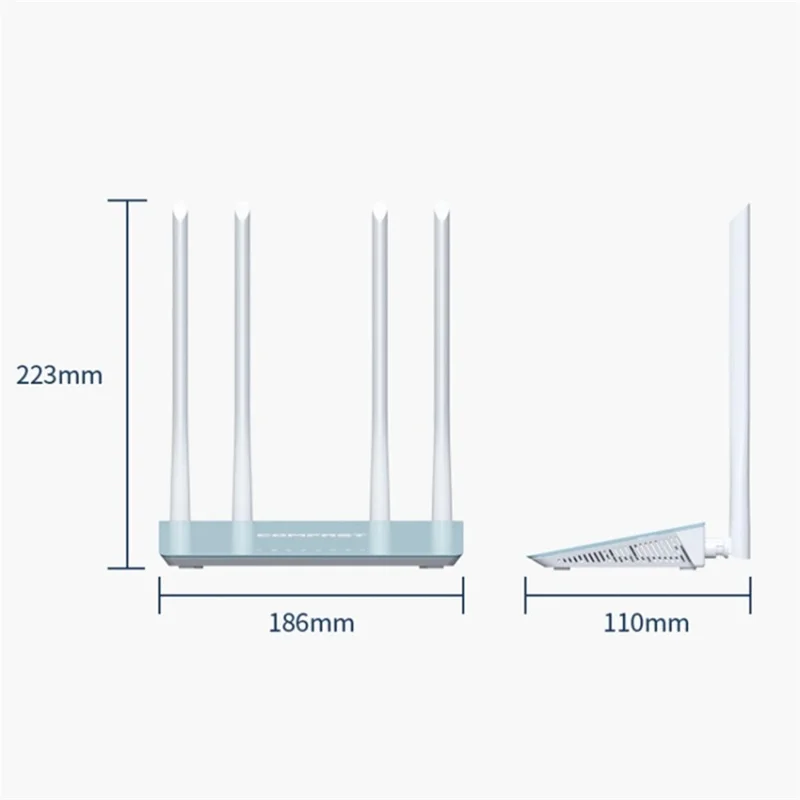COMFAST WR616AC v2 1200Mbps Wireless Router 2.4GHz / 5.8GHz Dual Band WiFi Repeater Adapter