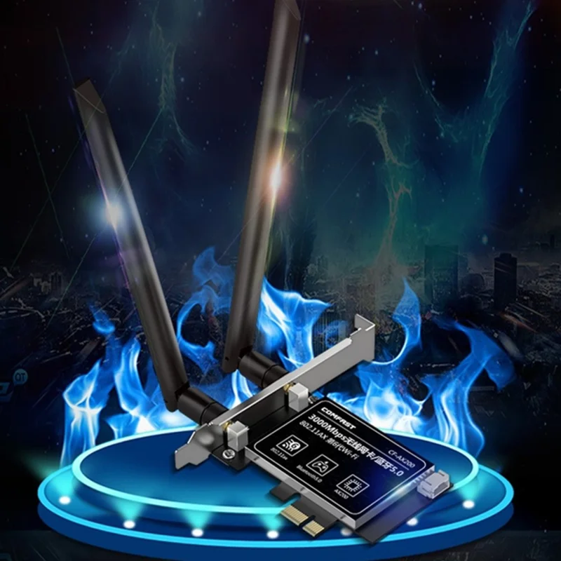 COMFAST CF-AX200Pro For Desktop PC WiFi Network Card 3000Mbps Dual Band Bluetooth-compatible 5.0 PCIE Adapter