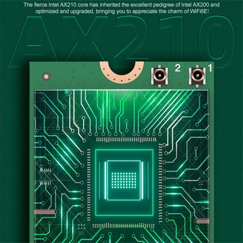 COMFAST CF-AX210vPro-M WiFi 6 Module Gigabit 5G Tri-Band 5374Mbps Wireless Network Card for Desktop Computers