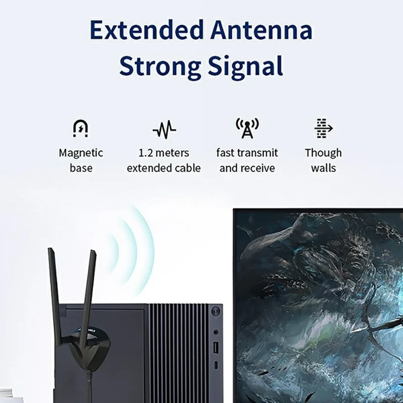 COMFAST CF-AX210Plus Trådlöst nätverkskort 5374M Tribands Gigabit PCIe WiFi 6E-adapter