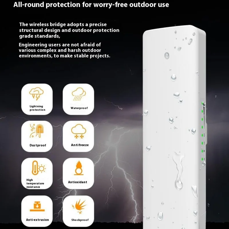 COMFAST CF-E312A 5.8GHz Wireless Bridge Long Range Transmission 300Mbps for Monitoring Engineering 10KM Network Bridge