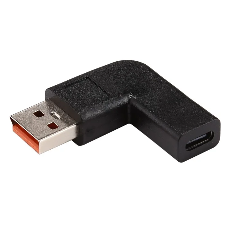 Adaptador de conector de alimentación de cabeza masculina de Yoga 3 a cabeza femenina de Tipo C a 90 grados para Lenovo