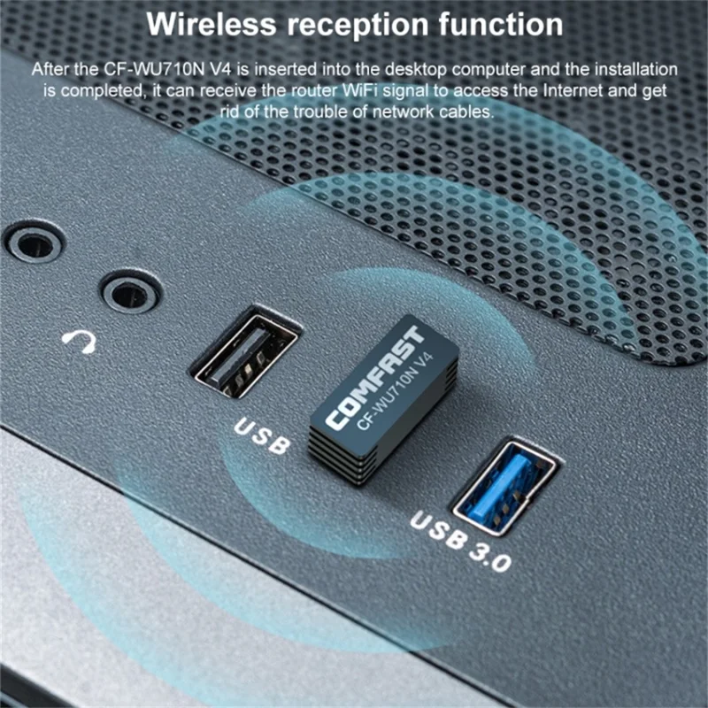 COMFAST CF-WU701N USB WiFi Adapter 150Mbps Wireless Network Receiver for Desktop PC Laptop