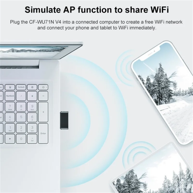 COMFAST CF-WU701N USB WiFi Adapter 150Mbps Wireless Network Receiver for Desktop PC Laptop