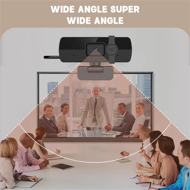 L57 Computer USB-webkamera med privatlivsbeskyttelsesdæksel 4K HD autofokus-kamera til konference og direkte streaming - Sort