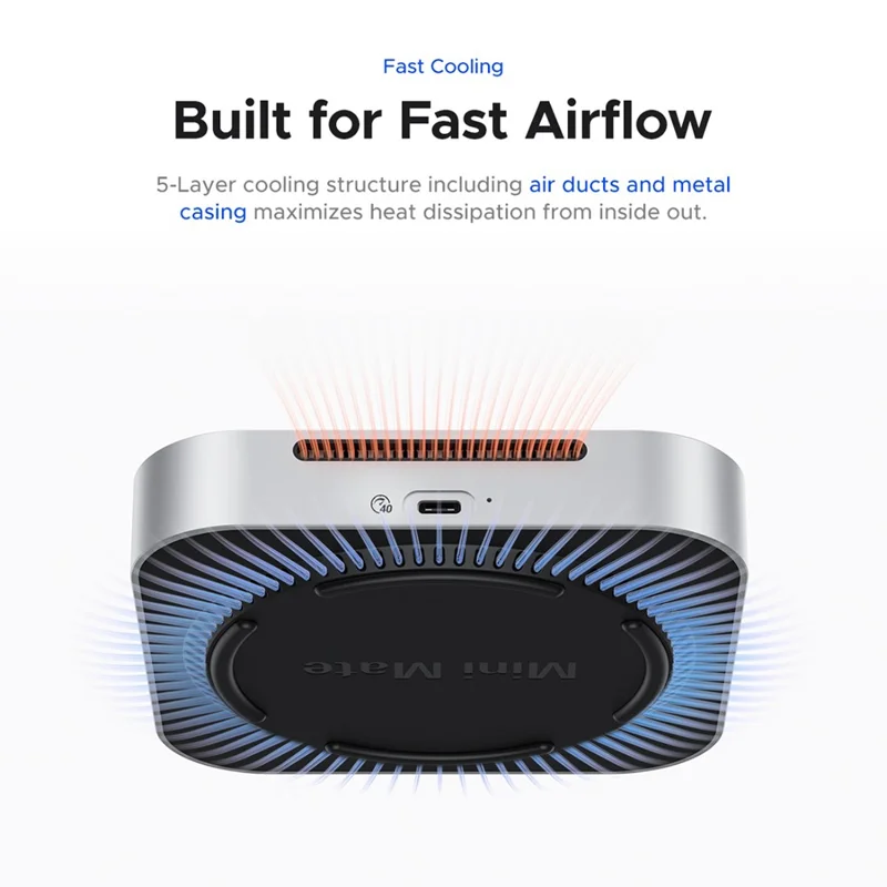 ORICO M4PRO MiniMate 4TB Skrivbordsdisk Extern SSD med 40 Gbps Läs-/skrivhastighet för Windows / Linux / Mac / HarmonyOS – Vit / UK-uttag