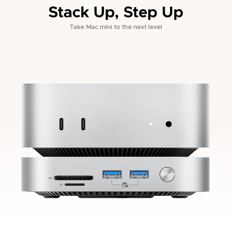 ORICO M4Max 10Gbps 2TB MiniMate Desktop External SSD Multiple Ports TF / SD Card Slots - White  /  UK Plug