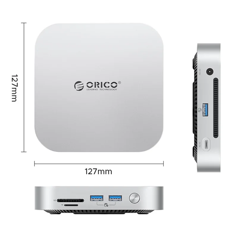 ORICO-M4Max 10Gbps 4TB MiniMate Desktop External SSD Multiple Ports TF / SD Card Slots - White  /  UK Plug