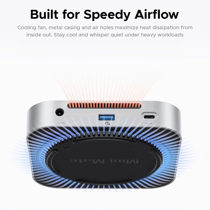 ORICO-M4Ultra 40 Gbps 4 TB MiniMate stationär expansions-SSD bärbar solid state-enhet med 360° ventilationshål – Vit / UK-uttag