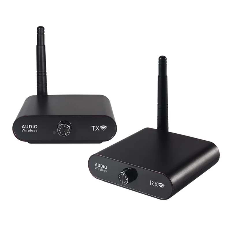 MEASY AU2410R2 Transmissor de Áudio Sem Fio 802.11a / n 2,4 GHz 100m de Alcance Conjunto de Receptor (1 Transmissor + 1 Receptor) Controle de Volume Dupla Extremidade