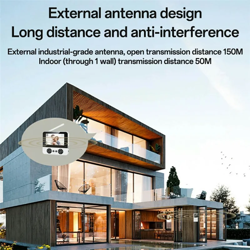 YESIDO KM27 2.4G Wireless Video Doorbell with Visual Two-Way Chat  /  Night Vision for Home