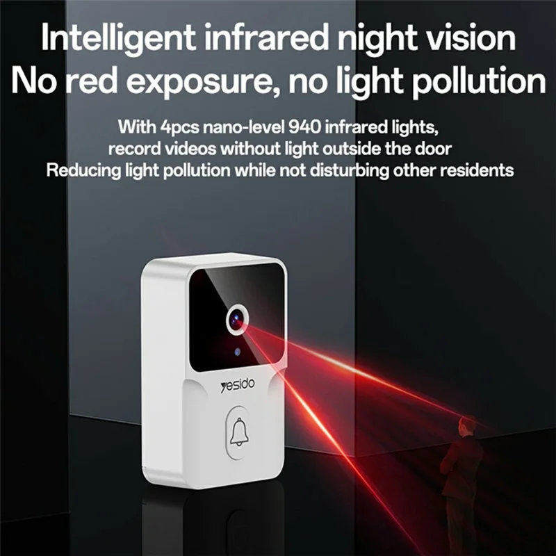 YESIDO KM27 2.4G Wireless Video Doorbell with Visual Two-Way Chat  /  Night Vision for Home