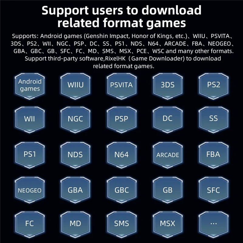 ANBERNIC RG 477V 8GB+128GB 4,7-Zoll-Handheld-Spielkonsole mit 120-Hz-Hochfrequenz-Display, tragbares Gaming-Gerät - Grau