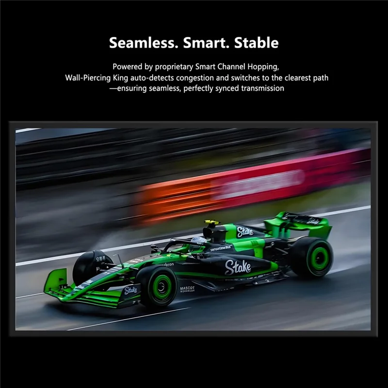 MEASY AM1880 Drahtloser Display-Adapter mit 800 m Reichweite, HD/VGA-Dual-Output, 1080P 60 Hz, Sender und Empfänger Set – EU-Stecker