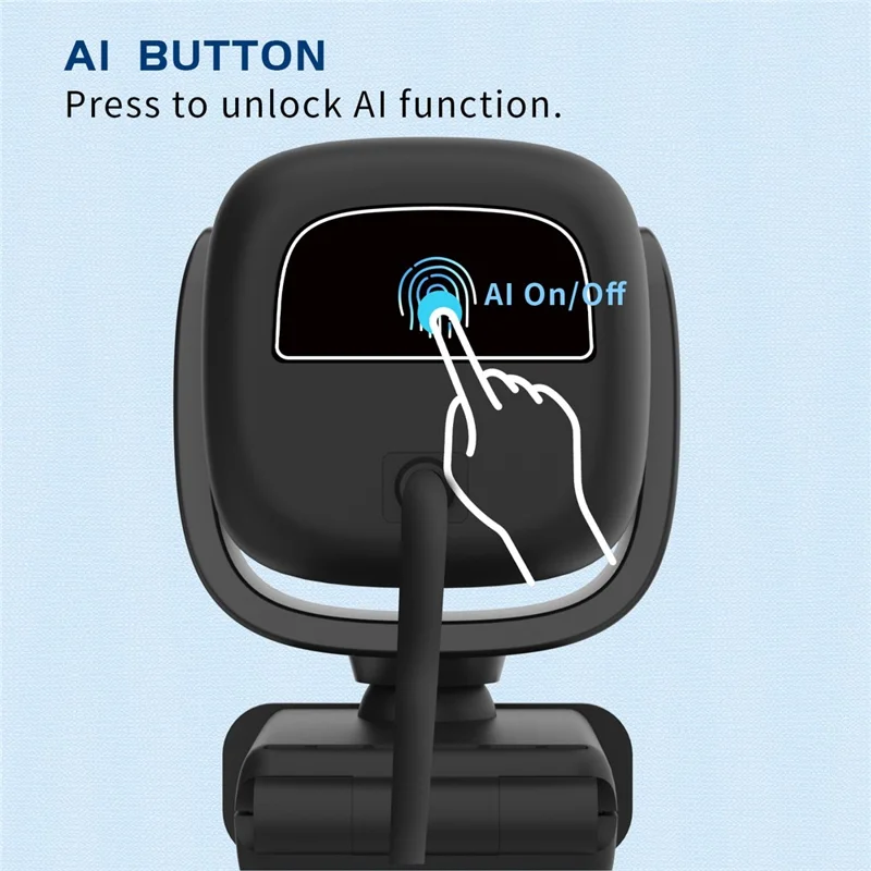 L50 4K Webcam AI Auto Focus Camera USB with Remote Control for Video Conference Live Streaming - Black