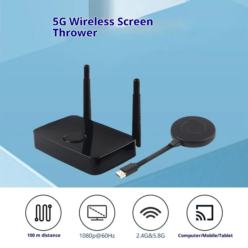 MEASY AM1810 Type-C Wireless HD Display Dongle 100m 1080P Transmitter Receiver for PC TV - EU Plug