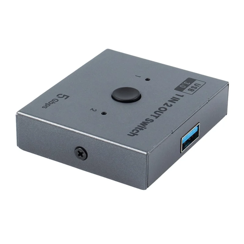 LKU3A USB 3.0 Switch 1 Input 2 Output 5Gbps Bidirectional KVM Switcher for Mouse Keyboard Hard Drive