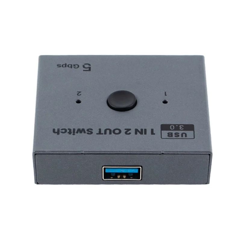 LKU3A USB 3.0 Switch 1 Input 2 Output 5Gbps Bidirectional KVM Switcher for Mouse Keyboard Hard Drive