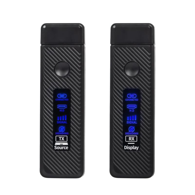 LKD9T / D9R 60 m Trådlös HD-förlängare 1080P Sändare Mottagare Kit för PC TV Projektor - Svart