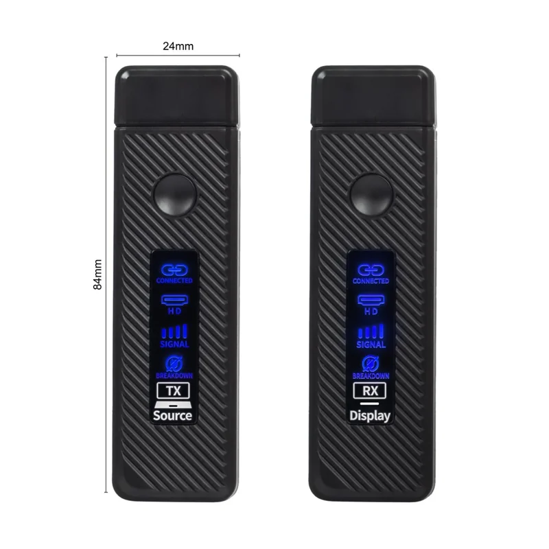 LKD9T / D9R 60 m Trådlös HD-förlängare 1080P Sändare Mottagare Kit för PC TV Projektor - Svart