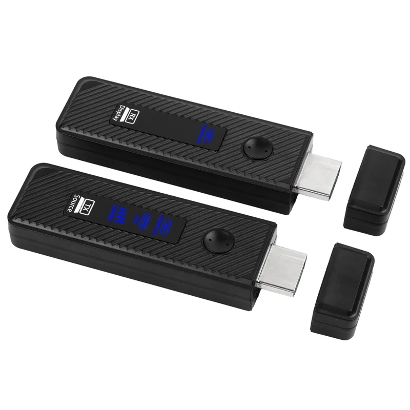 LKD9T / D9R 60 m Trådlös HD-förlängare 1080P Sändare Mottagare Kit för PC TV Projektor - Svart