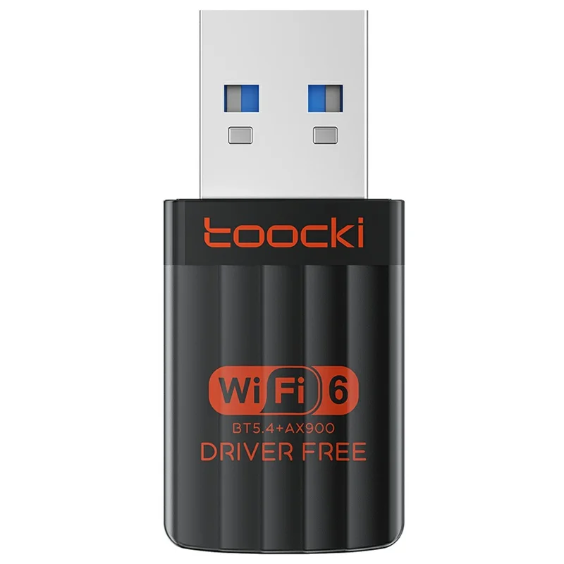 TOOCKI TB08 900Mbps Dual Band WiFi 6 USB Adapter Bluetooth-compatible 5.4 Wireless Driver Free Network Card