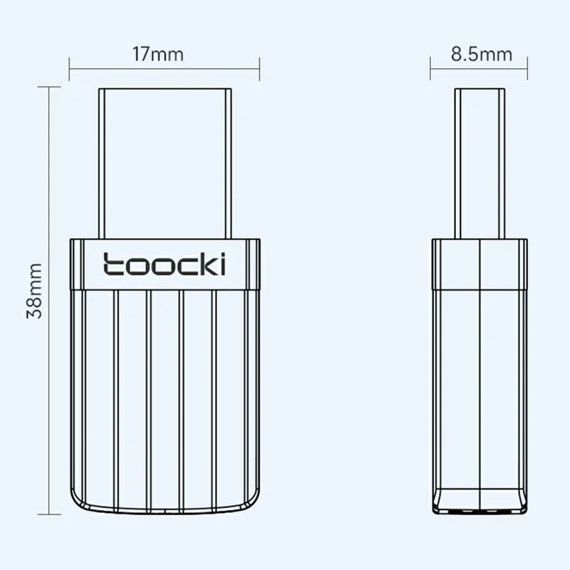 TOOCKI TB08 900Mbps Dual Band WiFi 6 USB Adapter Bluetooth-compatible 5.4 Wireless Driver Free Network Card