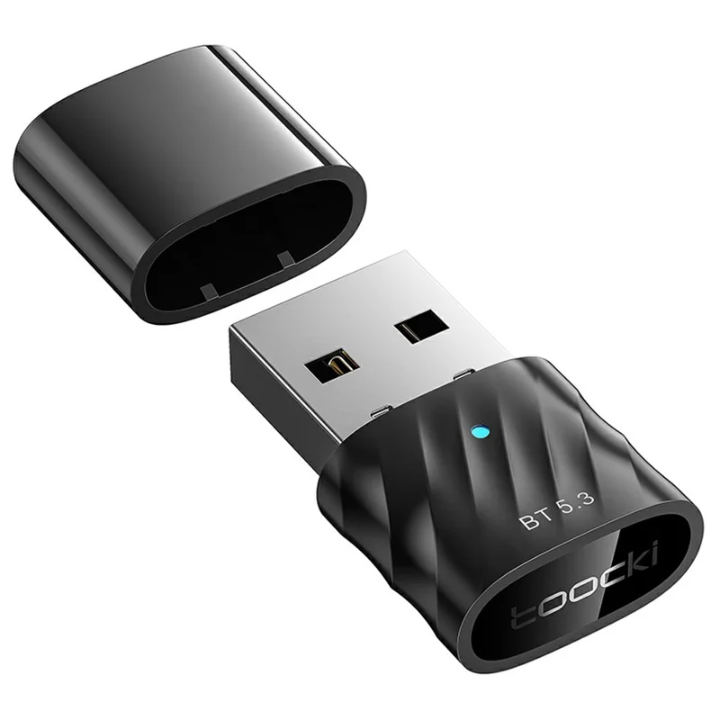 TOOCKI TQ-BT03A USB Bluetooth-compatible 5.3 Adapter 20M Range 7 Devices Connect Wireless Adapter for PC Laptop