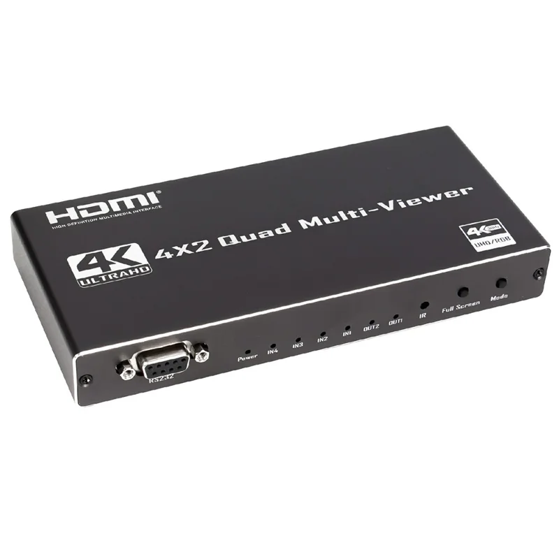 JP6-1 HDMI Video Switch Wall Controller 4K 1 Input 4 Output Multi Screen Splitter Multi-Viewer for Display