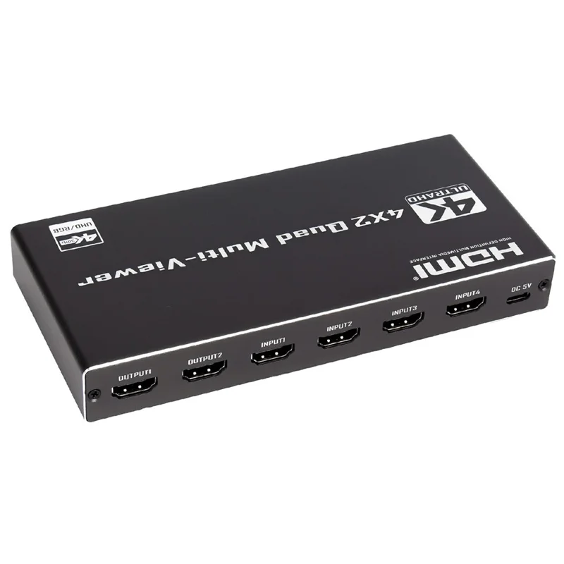 JP6-1 HDMI Video Switch Wall Controller 4K 1 Input 4 Output Multi Screen Splitter Multi-Viewer for Display