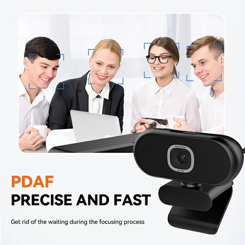 Caméra Web 4K L60 USB sans pilote avec autofocus et télécommande, caméra haute définition pour réunions et diffusion en continu - Argent