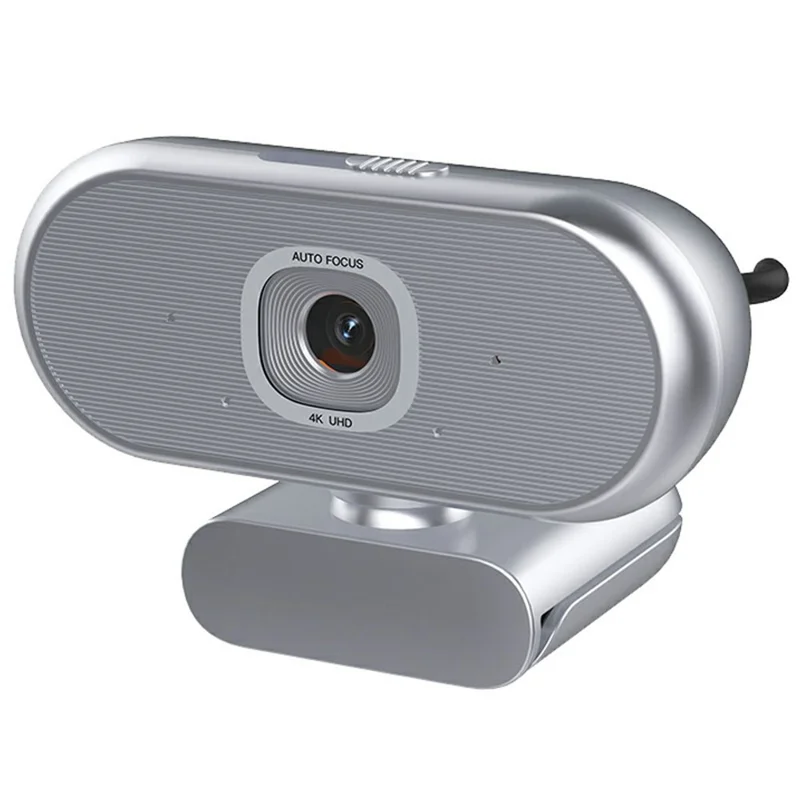 Caméra Web 4K L60 USB, Caméra Auto Focus sans Pilote, Haute Définition pour Réunion et Streaming - Argent