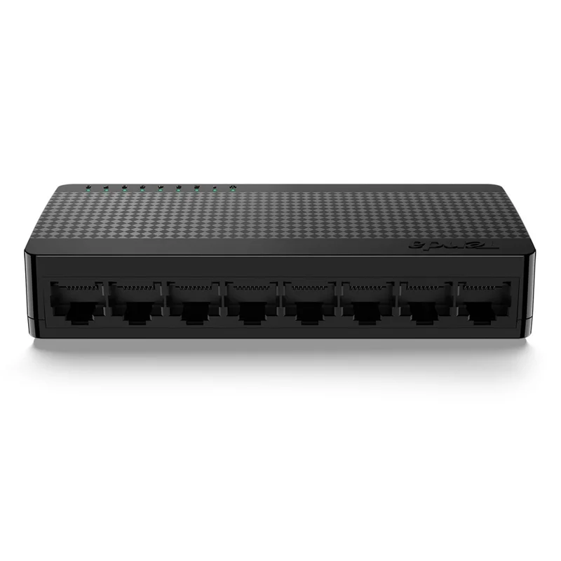 TENDA SG108 Conmutador Ethernet Gigabit de 8 puertos, Plug and Play, para escritorio / montaje en pared, divisor de red, versión para el extranjero - Negro