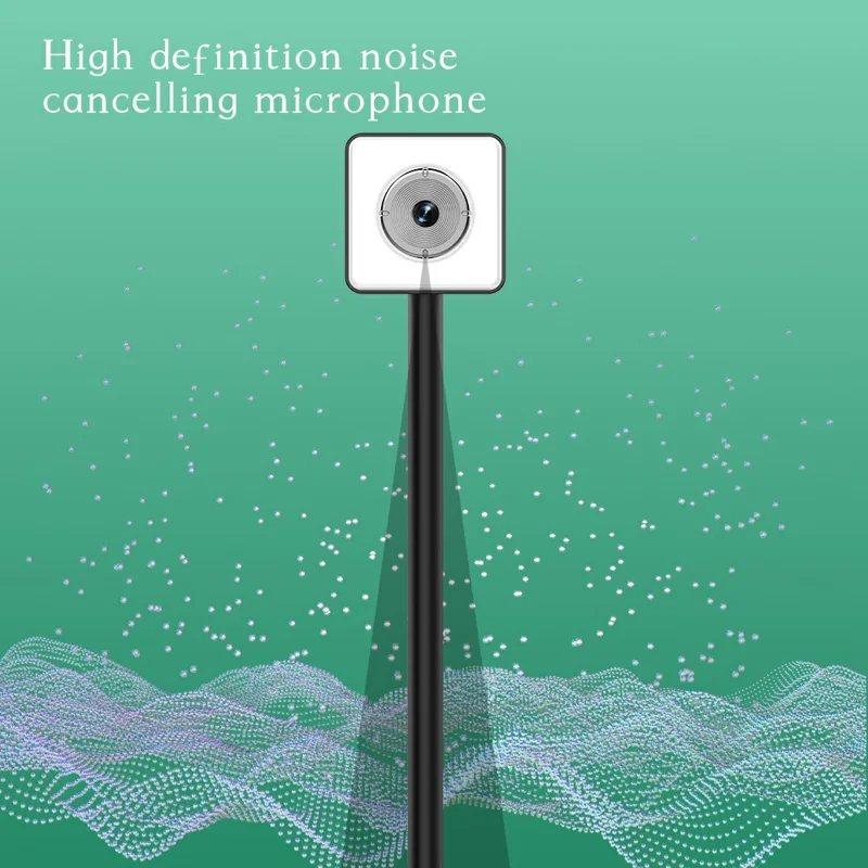 LK518 4K Desktop Document HD Webcam with Microphone USB Live Streaming Visualizer Autofocus Web Camera for Teaching Office - Silver