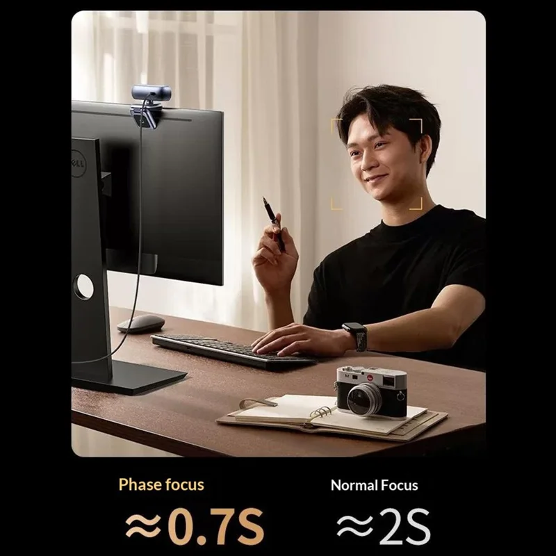 UGREEN CM831-65381 USB 2.0 4K HD Webcam 8MP Dobbelt Mikrofon Auto Fokus Kamera til Videokonference Online Undervisning