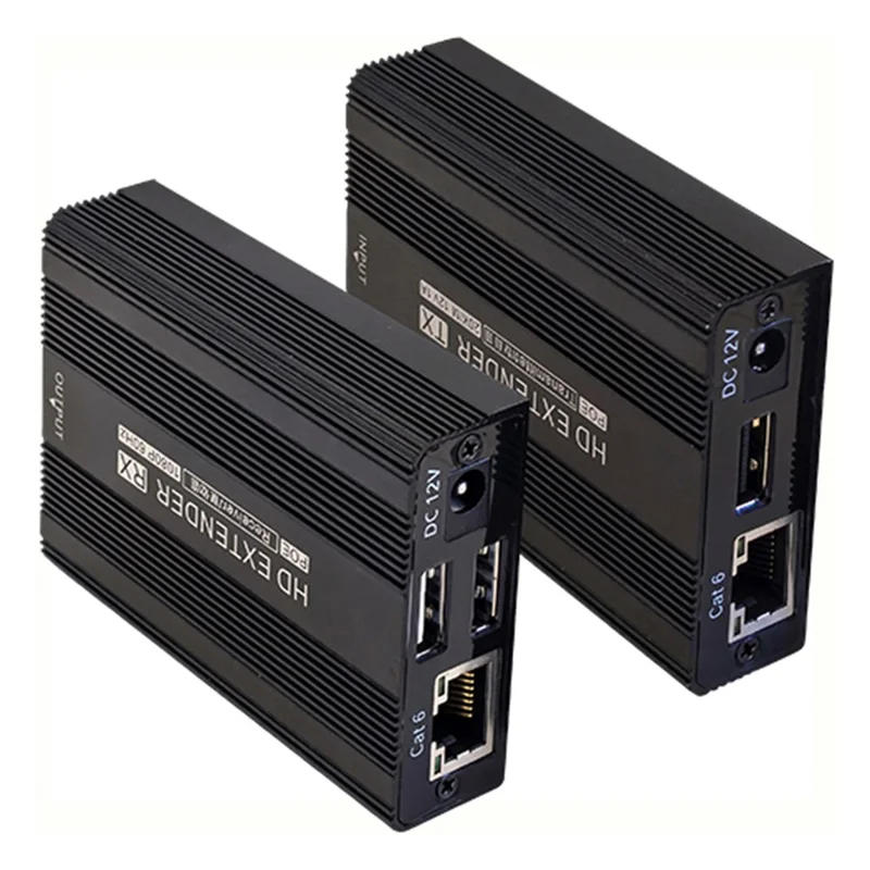 ET1815 150m Ethernet Cable KVM HD Extender for Remote Control (1 Transmitter+1 Receiver) - EU Plug