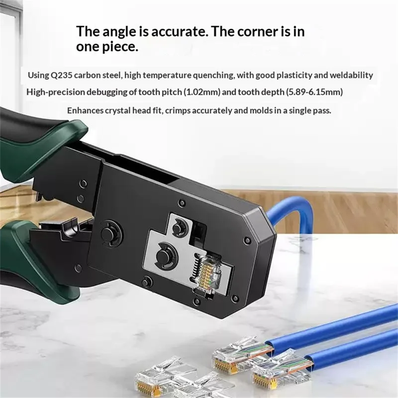 UGREEN NW136 Nätverkskrimptång RJ45 / RJ11 Kablare Skarvskärare Krimperingspincett för CAT6 / 7 Ethernet LAN