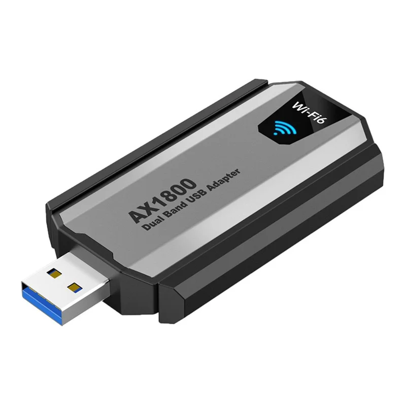 AX1800 USB 3.0 WiFi 6 Adapter 1800Mbps 5GHz / 2.4GHz Dual Band Wireless Network Card for PC Desktop - Black