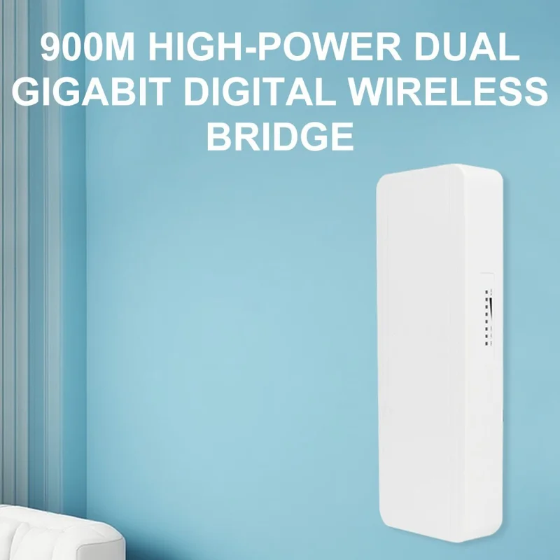 WB5891F 1 Pair Wireless Bridge Point to Point 900Mbps 5km Long Distance Outdoor Gigabit WiFi Repeater Network Bridge - US Plug