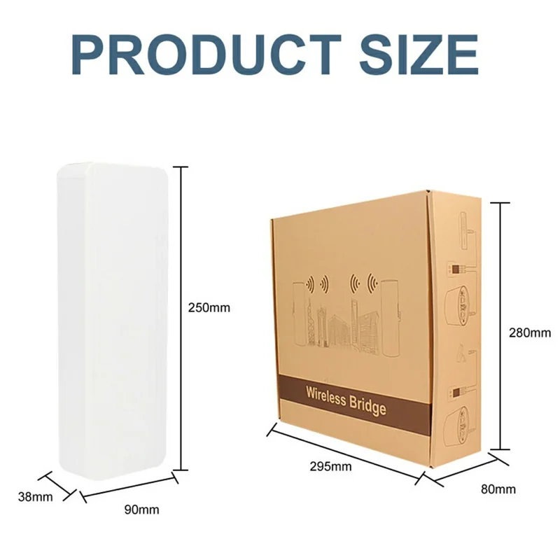 WB5891F 1 Pair Wireless Bridge Point to Point 900Mbps 5km Long Distance Outdoor Gigabit WiFi Repeater Network Bridge - US Plug